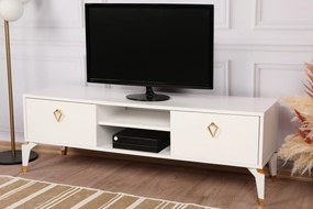 Comoda TV Posh, Alb -  Maro inchis, 143 x 47 x 40 cm