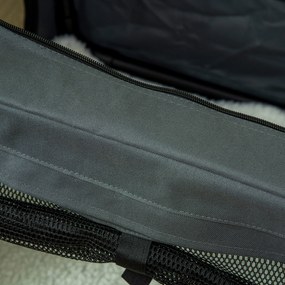PawHut Geantă de Transport Moale pentru Câini Mini și Pisici, Cușcă de Călătorie cu Pernă Detașabilă, Geantă de Transport și Uși Din Plasă Respirabilă, 60x42x42 cm, Gri | Aosom Romania