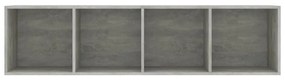 Biblioteca Comoda TV, gri beton, 143x30x36 cm 1, Gri beton