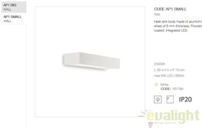 Aplica LED moderna cu lumina ambientala up/down CUBE AP1 SMALL 161785