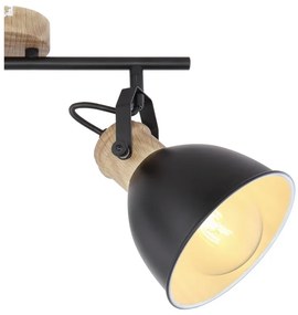 Plafoniera metal stil industrial WIHO 2 negru/maro