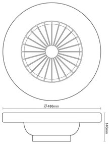 Plafonieră LED cu ventilator OPAL LED/48W/230V + telecomandă