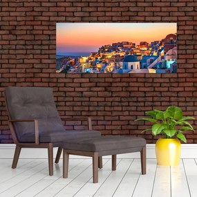 Tablou - Santorini în amurg (120x50 cm)
