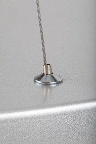 Lustra suspendata LED Tesia 40cm, argintiu