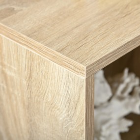 HOMCOM Bibliotecă Modernă cu 6 Cuburi, 65.5x30x97.5 cm, Culoare Stejar | Aosom Romania