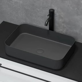 BATH DELUXE 06-052-18-02-00 - Lavoar pentru blat LJORDAL 52x34 cm, oțel/negru