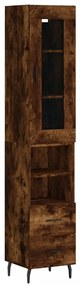 3199318 vidaXL Dulap înalt, stejar fumuriu, 34,5x34x180 cm, lemn prelucrat