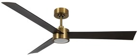 Ventilator LED dimabil Lucci air 21610549 CLIMATE 12W/230V wenge/auriu + telecomandă