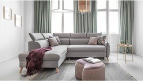 Colțar gri deschis extensibil (cu colț pe partea stângă ) Sweet Harmony – Miuform