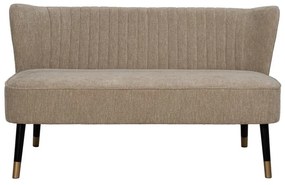 Canapea bej cu tapițerie din chenille 134 cm Glam – Ixia
