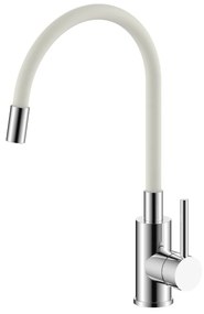 Baterie Lebada Bucatarie Sanobi Nobila, pipa inalta, Bej, cartus ceramic D 40 mm