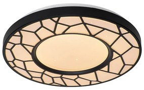 Plafoniera neagra 39 cm cu LED cu telecomanda - Luka
