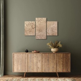 Tablou - Flori desenate (90x60 cm)
