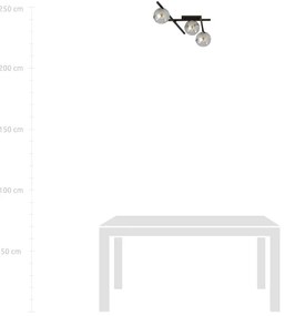 Plafonieră SMART 3xE14/10W/230V negru/gri