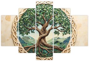 Tablou – Arborele vieții împletit (150x105 cm)