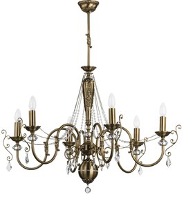 Candelabru 6 brate design clasic realizata manual, Cristal Swarovski Luca