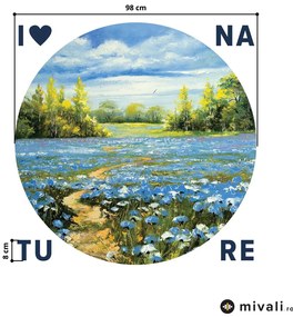 Autocolante de perete - Peisaj pictat cu inscripție