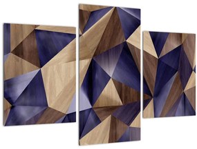 Tablou - 3D triunghiuri de lemn (90x60 cm)