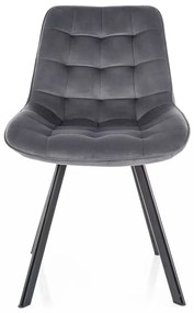 Scaun de bucătărie Albons Velvet, gri
