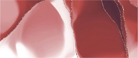 Tablou - Floare abstractă roșie N⁰3 (120x50 cm)