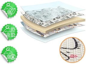 Covoraș de joacă pliabil pentru copii 200x180x1cm Cărare și abecedar