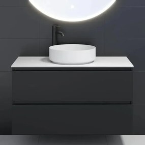 Lavoar pentru blat LJORDAL Ø 40 cm, oțel/alb - BATH DELUXE 06-040-16-01-00