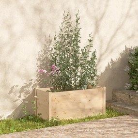 Jardiniera de gradina, 100x50x50 cm, lemn masiv de pin 1, Maro