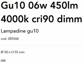 Bec LED dimabil, Gu10 06W 450lm 4000K cri90 dimm