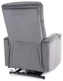 Scaun reclinabil Berville Velvet, gri