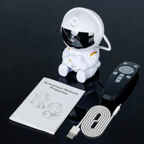 Proiector LED RGB LED/5W/5V astronaut + telecomandă