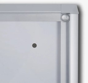 Vitrina informații interioare Economy 1 x A4 - spate din tablă, aluminiu