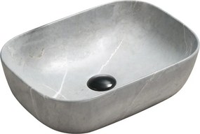 Mexen Rita chiuvetă pe blat 45 x 32 cm, piatră gri - 21084596