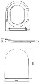 Cersanit K701-104 - WC suspendat CITY OVAL cu capac, ceramică/alb