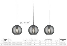 Lustra design modern Pendants 3L 1623-3CL SRT