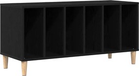 vidaXL Dulap pentru discuri de vinil Stejar Negru 100 x 38 x 48 cm