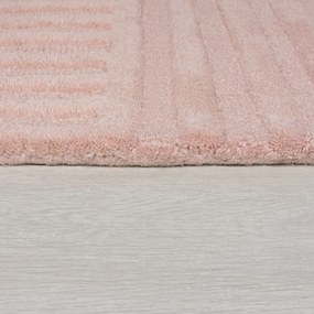 Covor din lână Flair Rugs Zen Garden 120 x 170 cm, roz
