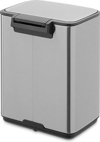 Coș de gunoi argintiu mat cu pedală din oțel 4 l Bo – Brabantia