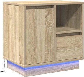 vidaXL Dulap de noapte Stejar Sonoma 50 x 34,5 x 50 cm Lemn compozit