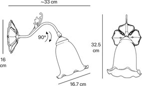 Aplica de perete design floral romantic Mughetto