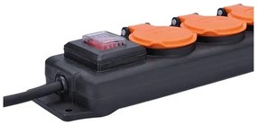 Solight PP332 - Prelungitor 4 prize cu întrerupător, 3m, IP44