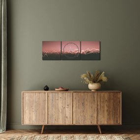Tablou abstract (cu ceas) (90x30 cm)