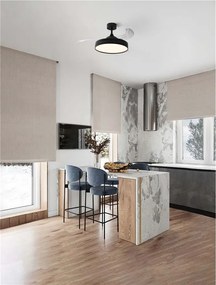 Lustra LED cu Ventilator si telecomanda NEVMA negru
