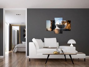 Tablou cu lupa și peisaj (90x60 cm)