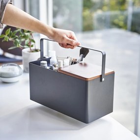 Organizator de baie negru din metal pentru cosmetice - YAMAZAKI