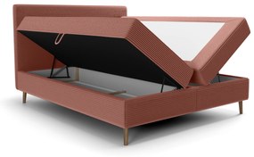 Pat de o persoană 120 cm Napoli Bonell (teracotă) (cu somieră, cu sp. depozitare). 1082436
