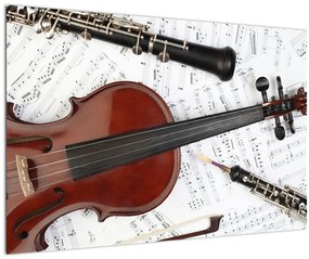 Tablou - Unelte muzicale (90x60 cm)