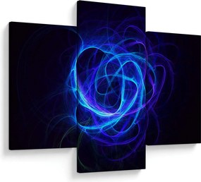 Tabloul cu ghem albastru abstract (90x60 cm)