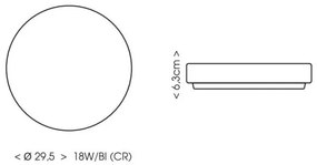 Plafonieră LED pentru baie Ecolite W3090-18W/BI LIRA LED/18W/230V IP44 alb