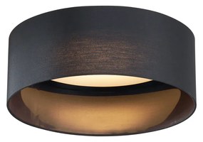 Plafonieră modernă neagră transparentă 40cm incl. LED cu 3 trepte de intensitate luminoasă - Sue