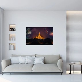 Tablou cu artificii în Asia (90x60 cm)